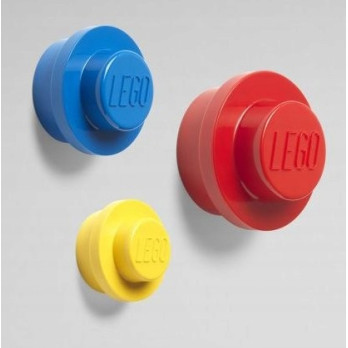 LEGO 3 Wieszaki KLOCKI Czerwony Niebieski Żółty 40161732