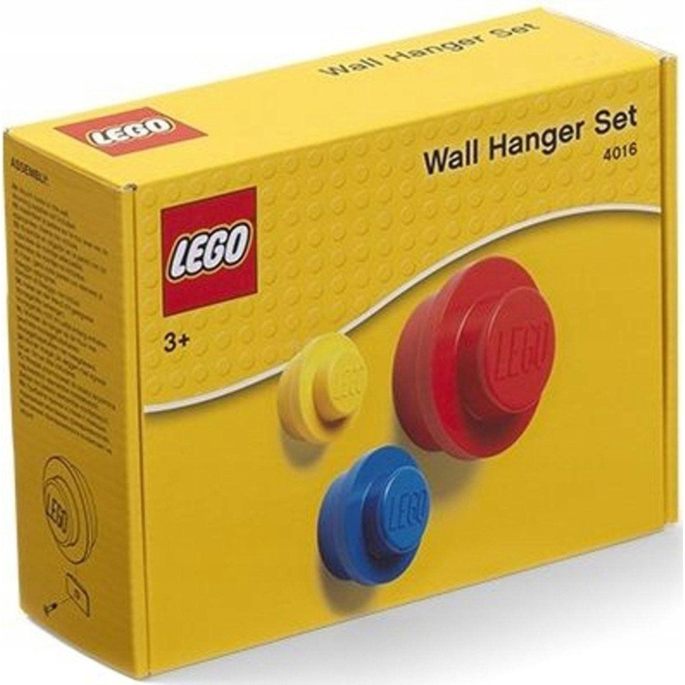LEGO 3 Wieszaki KLOCKI Czerwony Niebieski Żółty 40161732