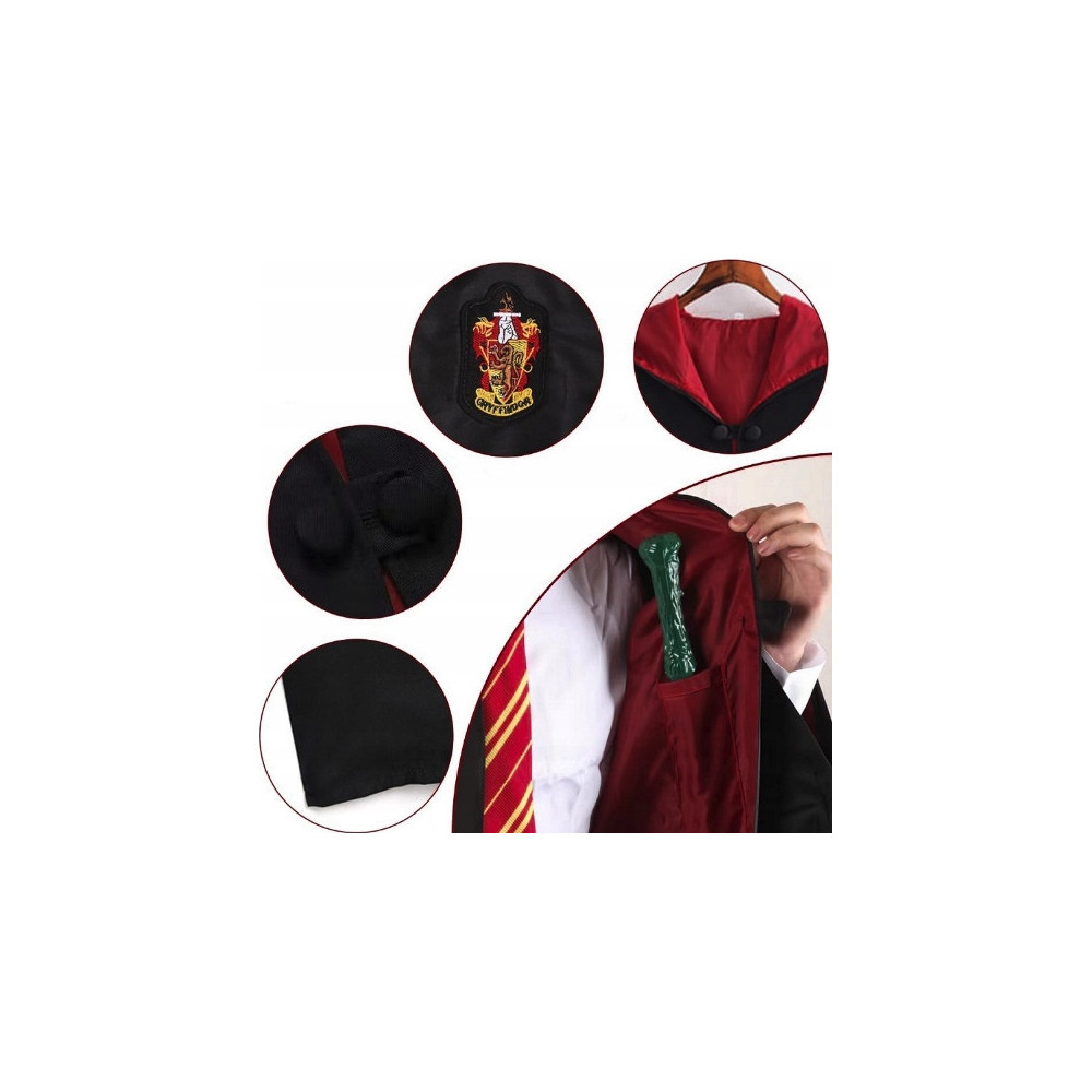 PRZEBRANIE STRÓJ HARRY POTTER GRYFFINDOR PELERYNA CZARODZIEJA ROZMIAR 146