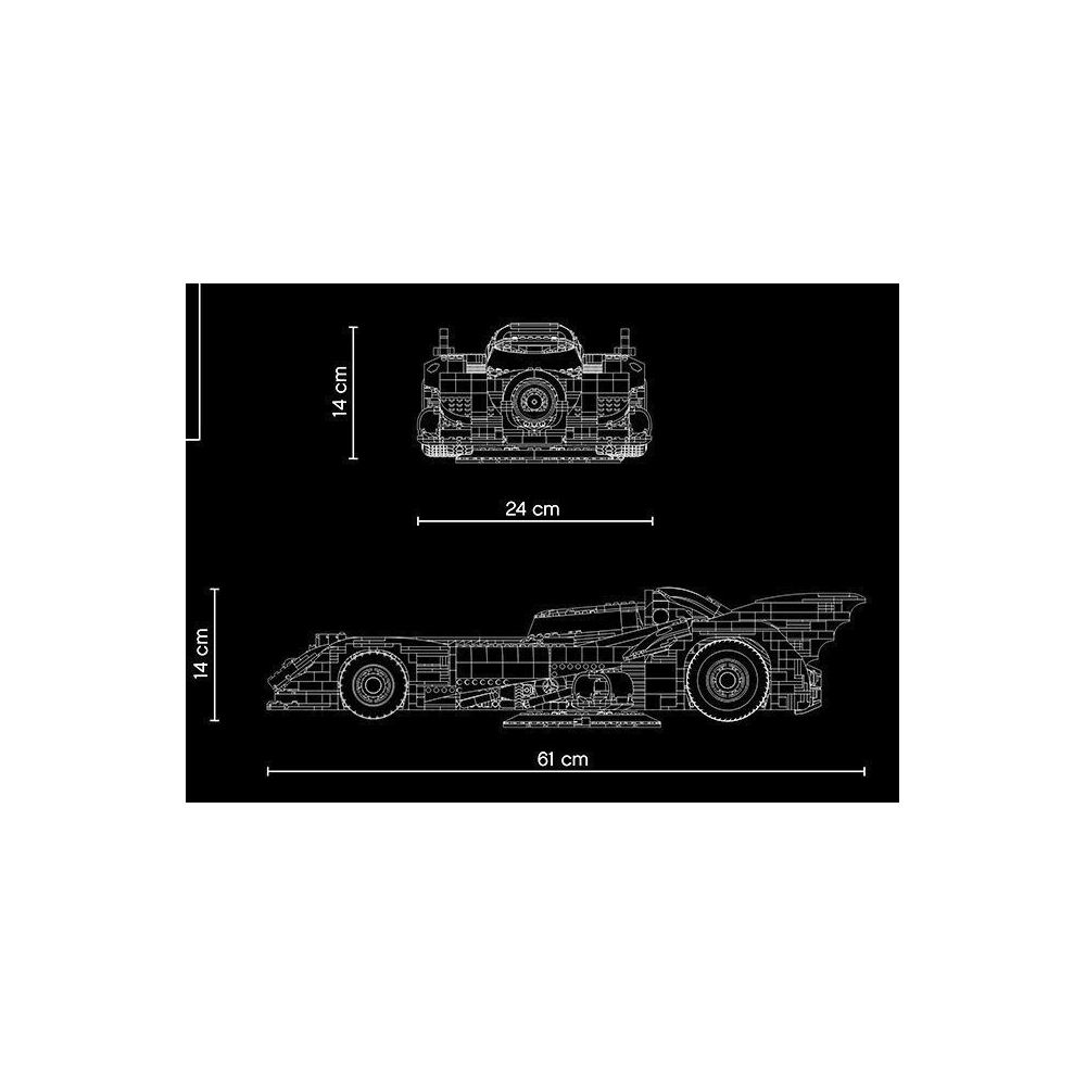 Klocki Konstrukcyjne 1989 Batmobile Pasuje do LEGO 16139
