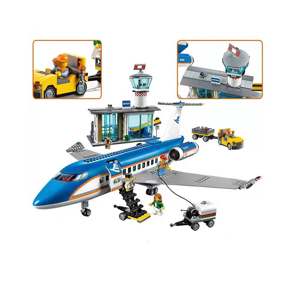 Klocki Samolot Terminal Pasażerski Lotnisko Jak LEGO