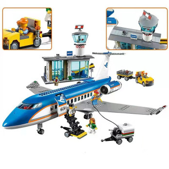 Klocki Samolot Terminal Pasażerski Lotnisko Jak LEGO