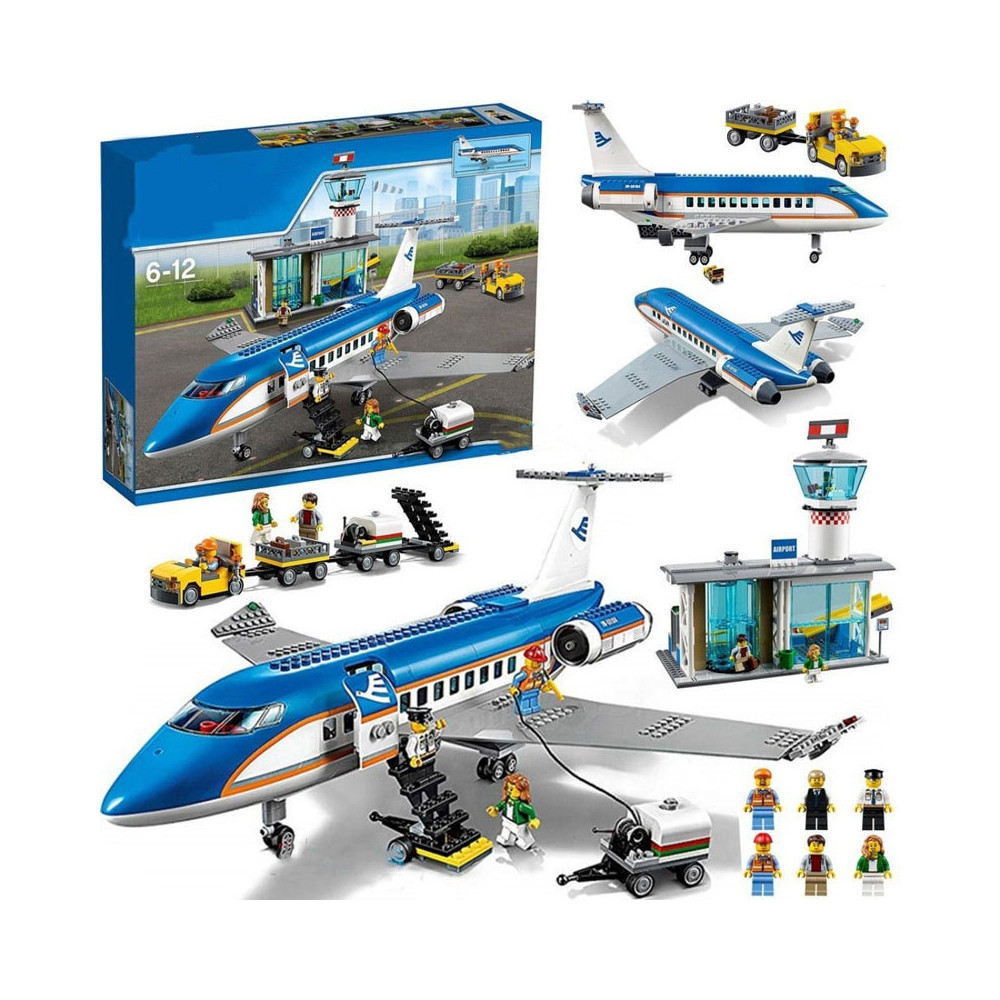 Klocki Samolot Terminal Pasażerski Lotnisko Jak LEGO