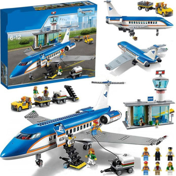 Klocki Samolot Terminal Pasażerski Lotnisko Jak LEGO