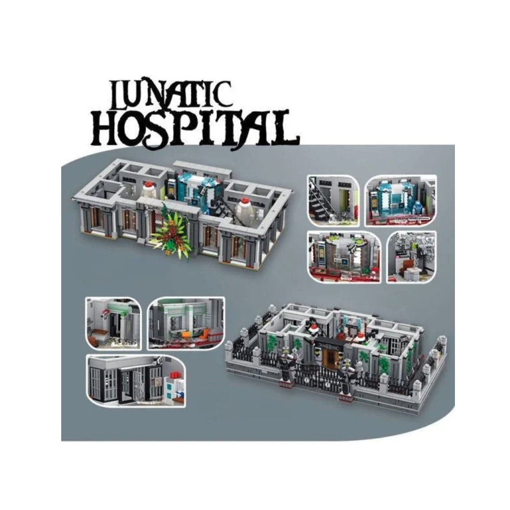 Klocki Konstrukcyjne Szpital Lunatic 3-poziomowy Jak LEGO