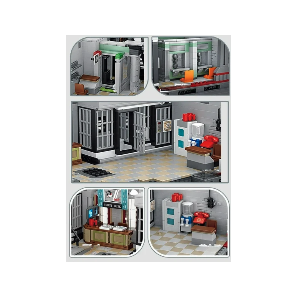 Klocki Konstrukcyjne Szpital Lunatic 3-poziomowy Jak LEGO
