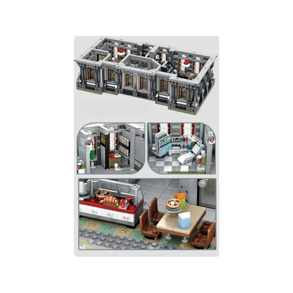 Klocki Konstrukcyjne Szpital Lunatic 3-poziomowy Jak LEGO
