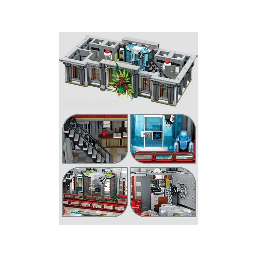Klocki Konstrukcyjne Szpital Lunatic 3-poziomowy Jak LEGO