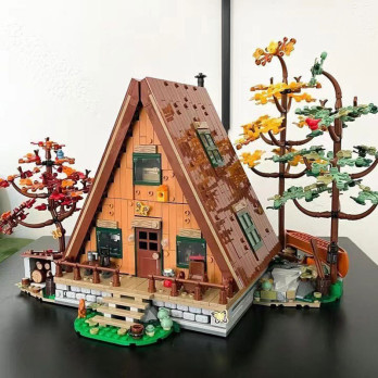 Klocki Konstrukcyjne Wiejska Chata Dom Drzewa Kajak pasuje do Lego