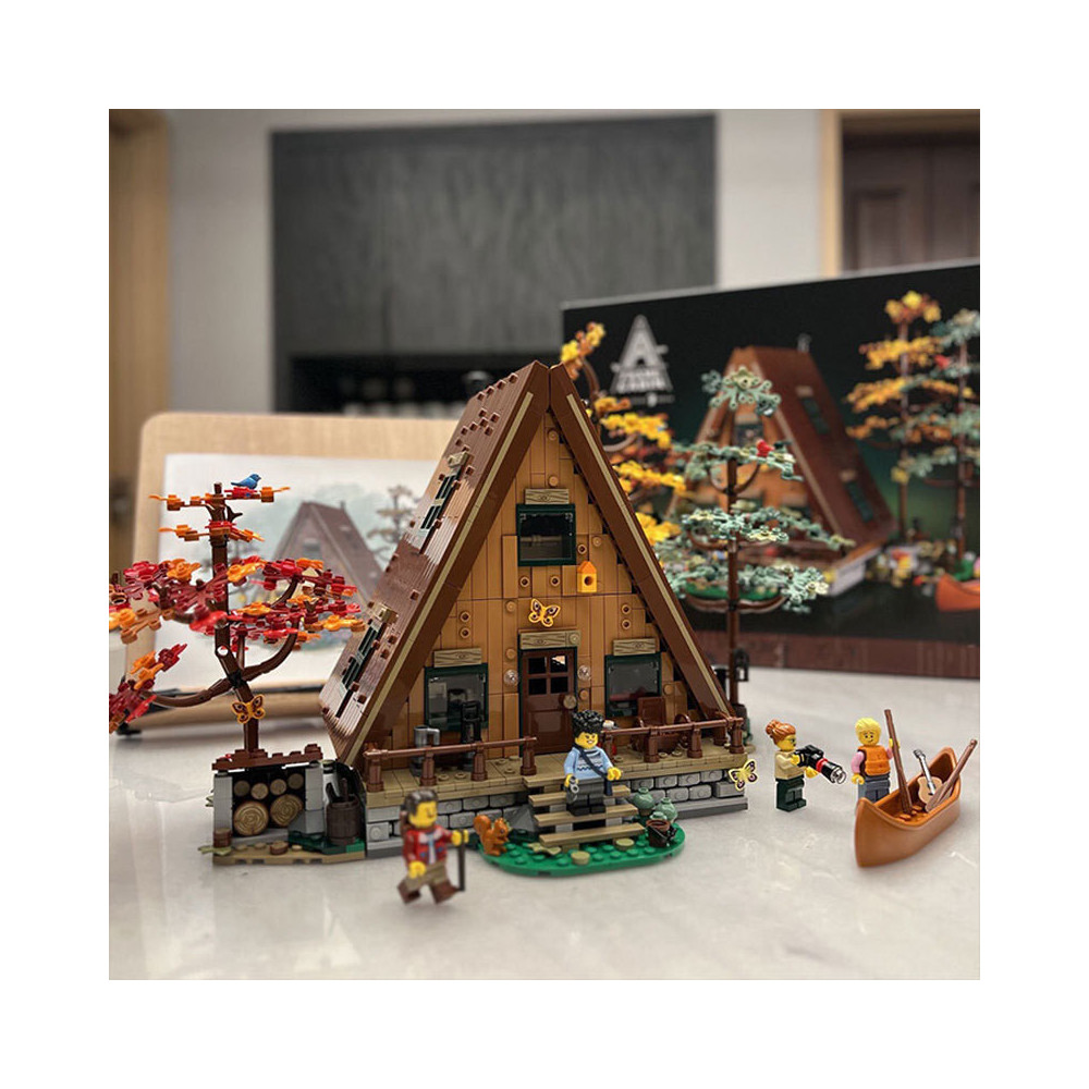 Klocki Konstrukcyjne Wiejska Chata Dom Drzewa Kajak pasuje do Lego