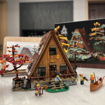 Klocki Konstrukcyjne Wiejska Chata Dom Drzewa Kajak pasuje do Lego