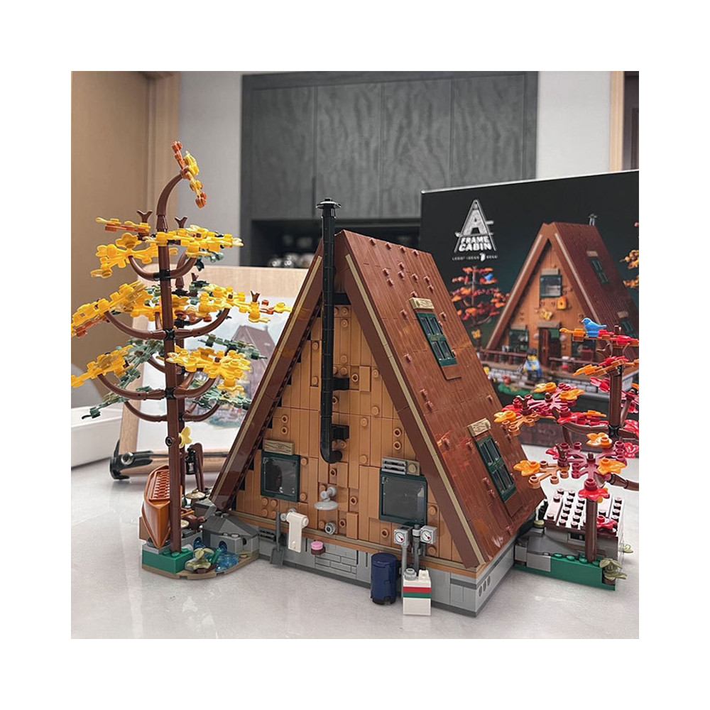 Klocki Konstrukcyjne Wiejska Chata Dom Drzewa Kajak pasuje do Lego