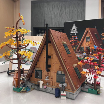 Klocki Konstrukcyjne Wiejska Chata Dom Drzewa Kajak pasuje do Lego