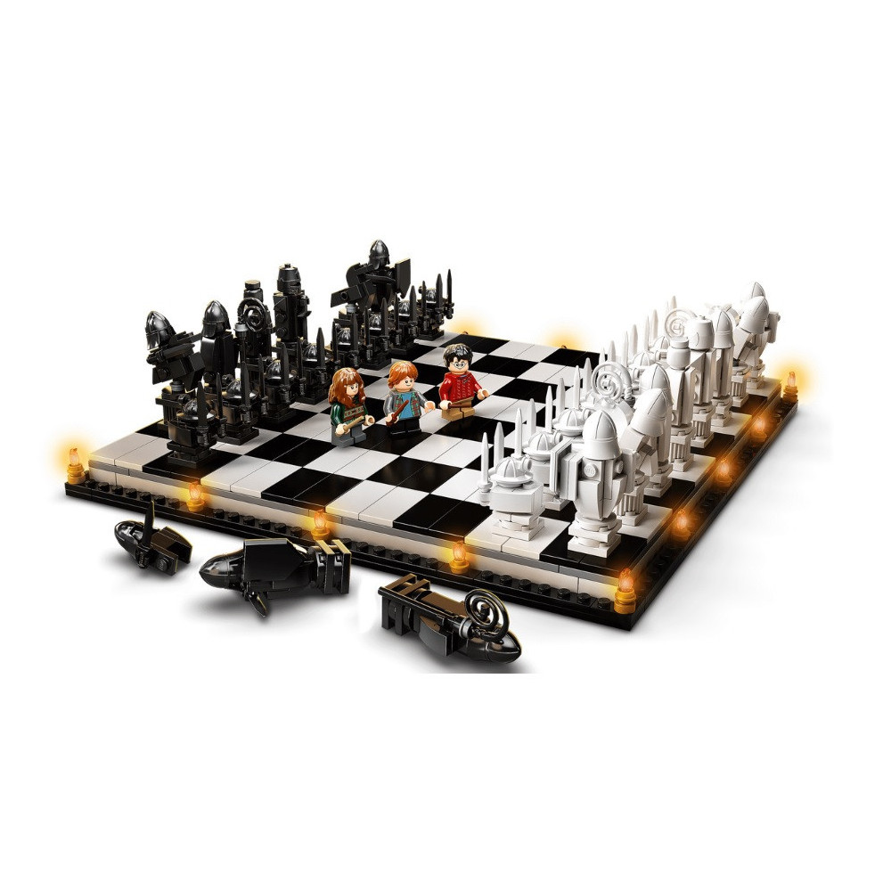 Klocki Konstrukcyjne Hogwart Gra W Szachy Dla Czarodziejów pasuje do Lego