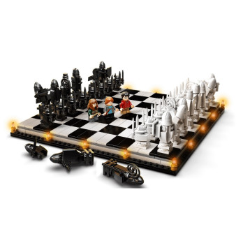 Klocki Konstrukcyjne Hogwart Gra W Szachy Dla Czarodziejów pasuje do Lego