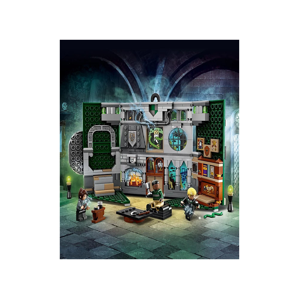 Klocki Konstrukcyjne Harry Potter Flaga Slytherinu Pasuje do Lego