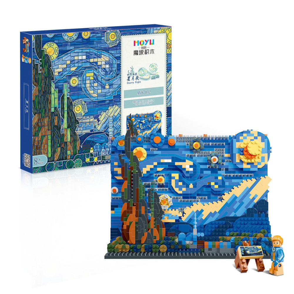 Klocki Obraz Van Gogh Gwiaździste Niebo 1858 Elementów Jak Lego