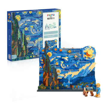 Klocki Obraz Van Gogh Gwiaździste Niebo 1858 Elementów Jak Lego