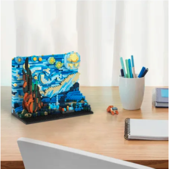 Klocki Obraz Van Gogh Gwiaździste Niebo 1858 Elementów Jak Lego