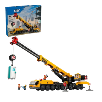 Klocki Konstrukcyjne Zestaw Do Budowania Żółty Ruchomy Żuraw 1116 Elementy 9+ Prezent Jak Lego