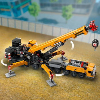 Klocki Konstrukcyjne Zestaw Do Budowania Żółty Ruchomy Żuraw 1116 Elementy 9+ Prezent Jak Lego