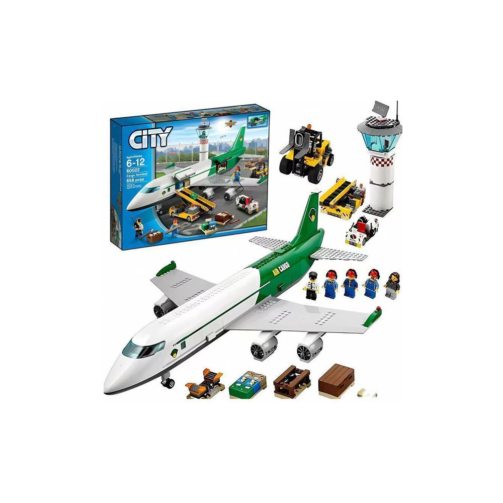 Klocki Konstrukcyjne Zestaw Do Budowania Terminal Towarowy 658 Elementów 7+ Prezent Jak Lego