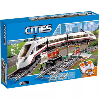 Klocki Konstrukcyjne City Zestaw Do Budowania Superszybki Pociąg Pasażerski 610 Elementy Prezent Jak Lego 14+