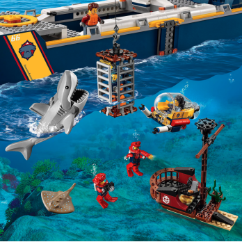 Klocki Konstrukcyjne Statek Badaczy Oceanu 745 Elementy 7+ Prezent Jak Lego City