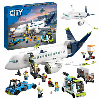 Klocki Konstrukcyjne Zestaw Do Budowania Samolot Pasażerski Jak Lego City 913 Elementy 7+