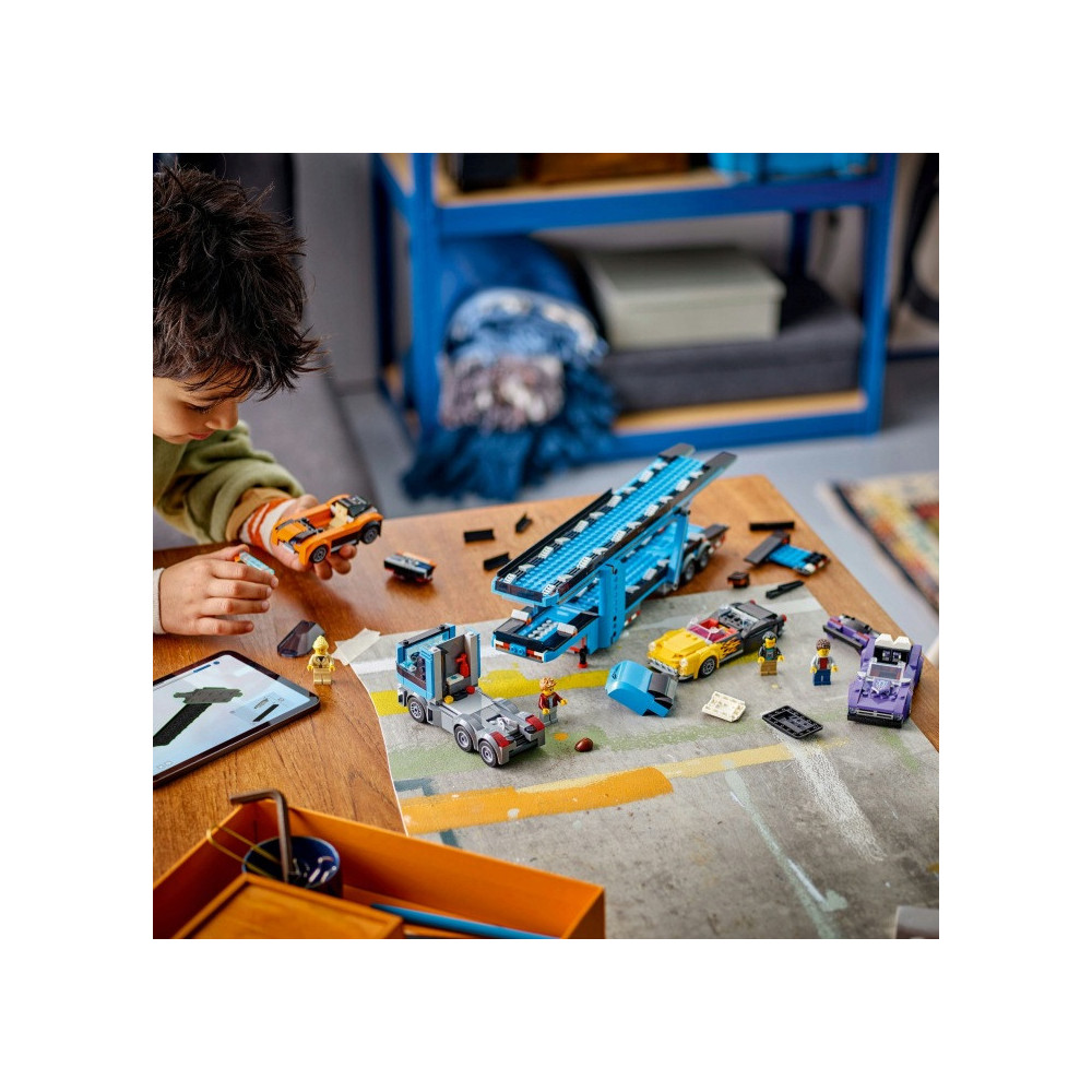 Klocki Konstrukcyjne Laweta Z Samochodami Sportowymi 998 Elementy 7+ Prezent Jak Lego City