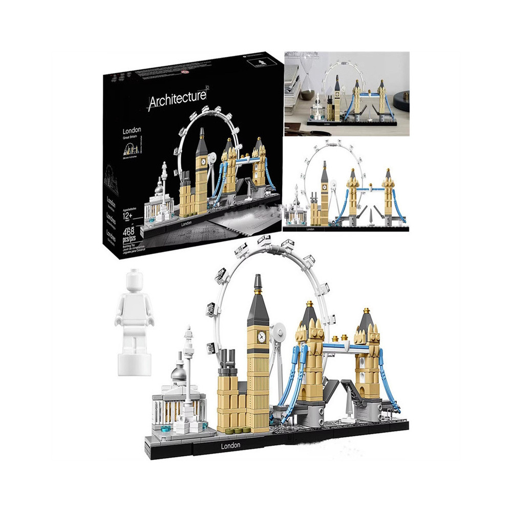 KLOCKI KONSTRUKCYJNE LONDYN LONDON ARCHITEKTURA 468 ELEMENTÓW ZESTAW KLOCKÓW JAK LEGO