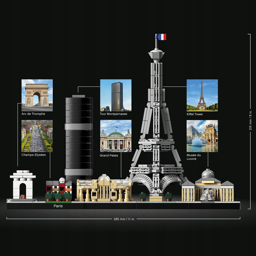 Klocki Konstrukcyjne Architektura Paryża Paris 649 Elementów Jak Lego Prezent 12+