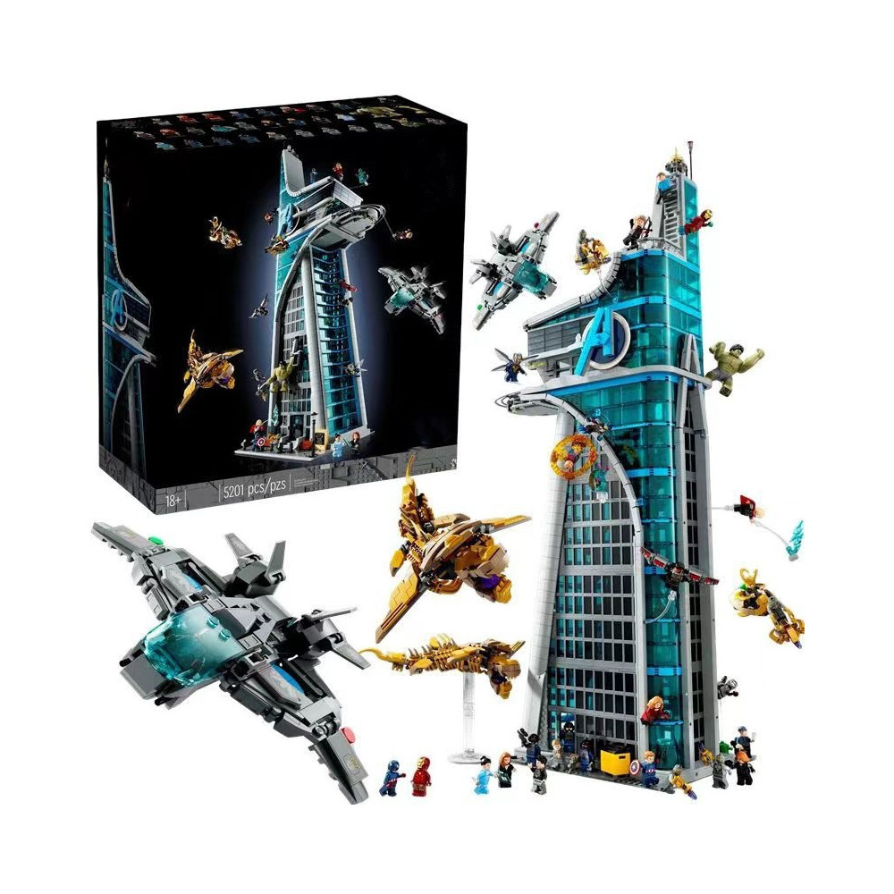 Klocki Konstrukcyjne Wieża Avengersów 5201 Elementów Zestaw Klocków Jak Lego Prezent