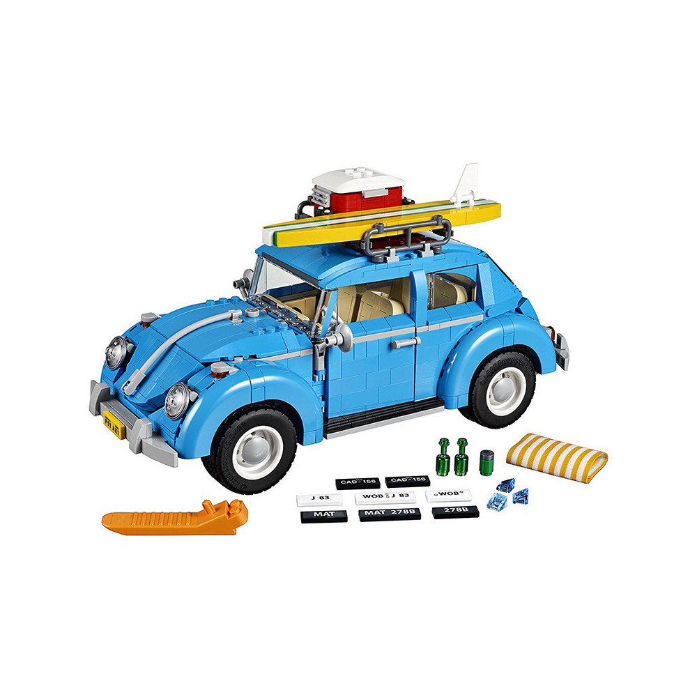 KLOCKI KONSTRUKCYJNE VOLKSWAGEN BEETLE ZESTAW KLOCKÓW AUTO SAMOCHÓD NIEBIESKI JAK LEGO