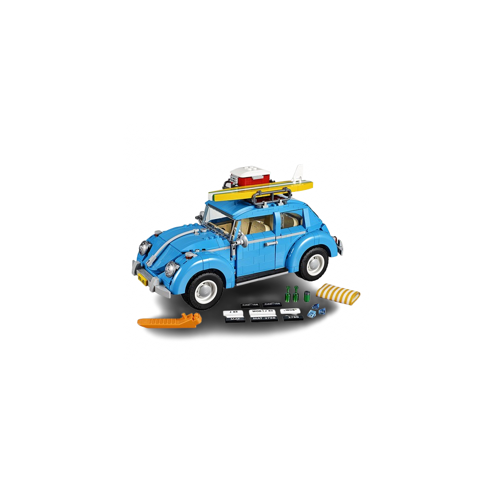 KLOCKI KONSTRUKCYJNE VOLKSWAGEN BEETLE ZESTAW KLOCKÓW AUTO SAMOCHÓD NIEBIESKI JAK LEGO