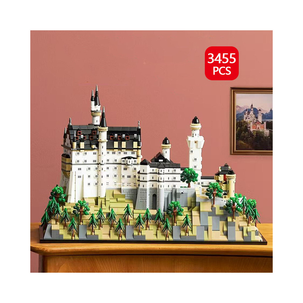 KLOCKI ZAMEK NA WZGÓRZU NEUSCHWANSTEIN JAK LEGO 3455 PCS